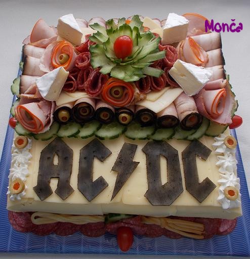 Slaný dort AC DC