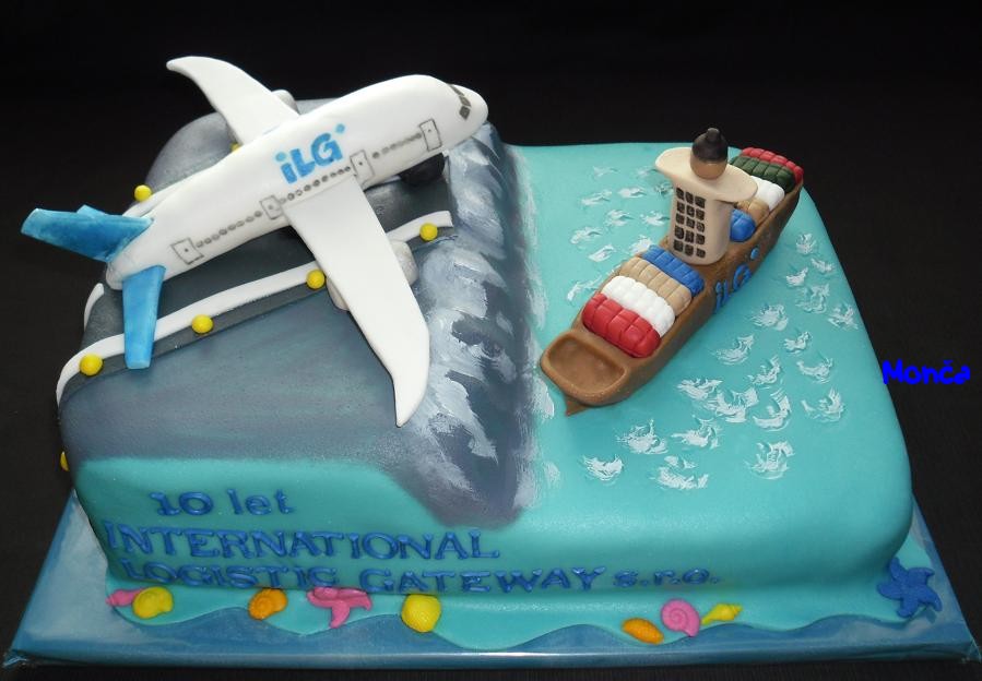 Firemní dort - letadlo+loď ILG